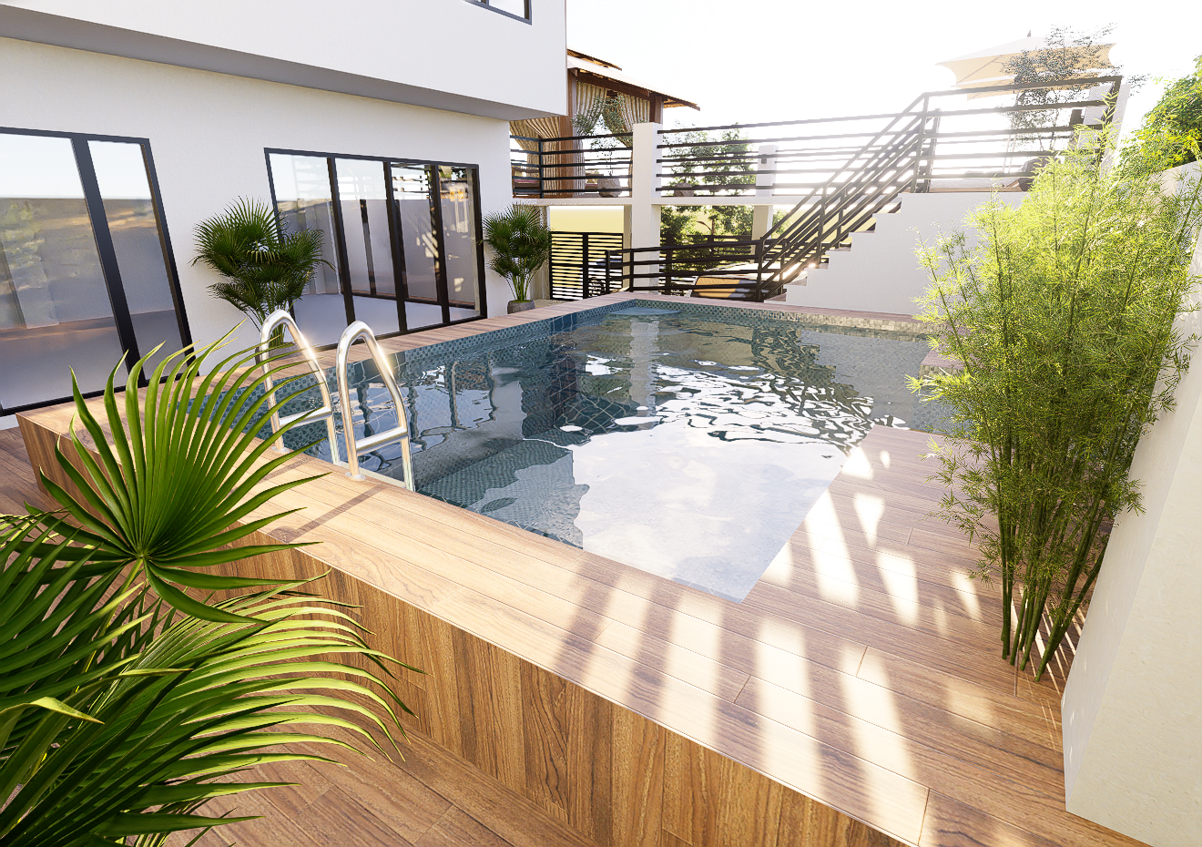 Villa outdoor lounge area